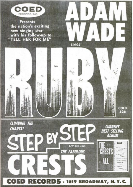 Adam Wade - Crests - Coed records - 1960-03-07.png