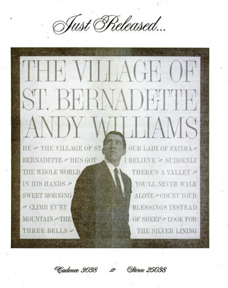 Andy Williams - Cadence records - 1960-03-07.png