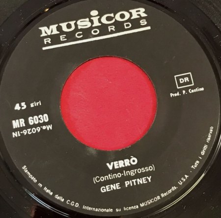 GENE PITNEY - Singles auf Musicor Italien