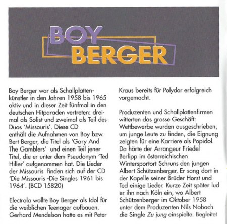 BOY BERGER / BERT BERGER