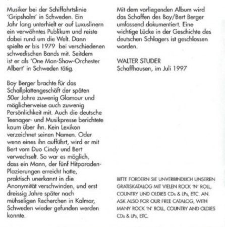 BOY BERGER / BERT BERGER