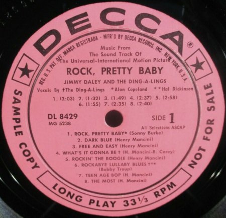 JIMMY DALEY and the Ding a Lings D-Brunswick LP