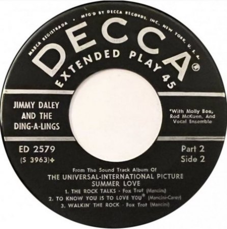 JIMMY DALEY and the Ding a Lings D-Brunswick LP