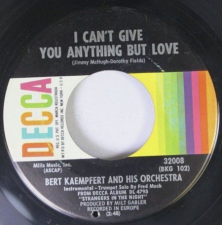 BERT KAEMPFERT - SINGLE DISCOGRAPHY