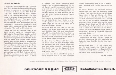 Vogue LP-Serie "Portrait in Musik"