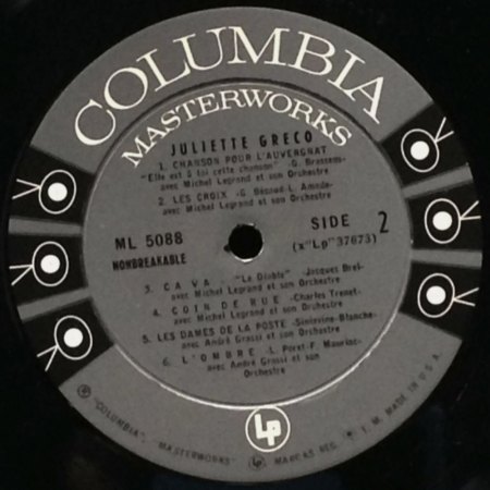 JULIETTE GRECO  (1927 - 2020)