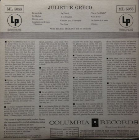 JULIETTE GRECO  (1927 - 2020)