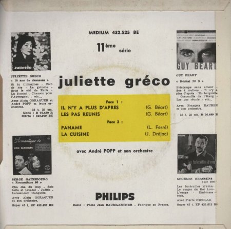 JULIETTE GRECO  (1927 - 2020)