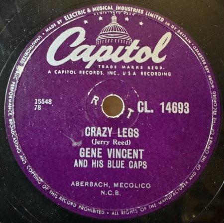 Gene Vincent - 78rpm