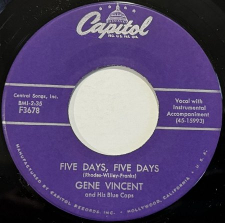 GENE VINCENT - 45 RPM