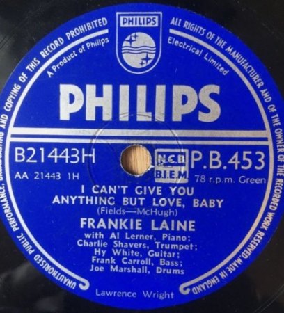 FRANKIE LAINE - ein paar Schellacks...