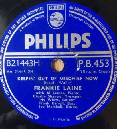 FRANKIE LAINE - ein paar Schellacks...