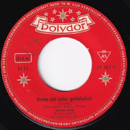 BERT KAEMPFERT - SOLO, BEGLEITUNG UND ARR bis 1957 POLYDOR
