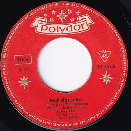 BERT KAEMPFERT - SOLO, BEGLEITUNG UND ARR bis 1957 POLYDOR