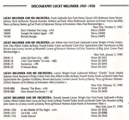 LUCKY MILLINDER WITH ANNISTEEN ALLEN