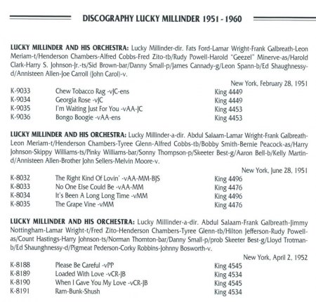 LUCKY MILLINDER WITH ANNISTEEN ALLEN