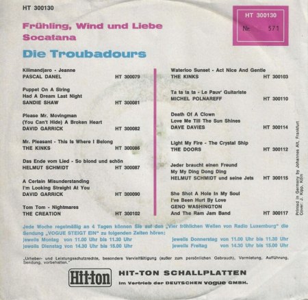 LES TROUBADOURS