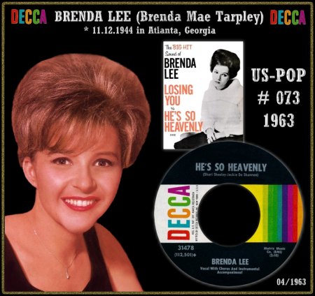 BRENDA LEE - HOT 100 VON 1963