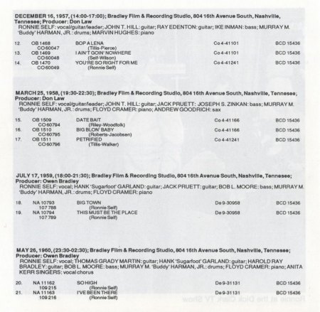 RONNIE SELF - Kurz-Bio und Disco