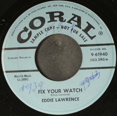 EDDIE 'SAXIE' LAWRENCE