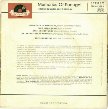 BERT KAEMPFERT - POLYDOR EP's GER