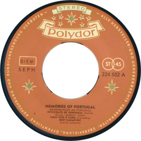 BERT KAEMPFERT - POLYDOR EP's GER