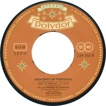 BERT KAEMPFERT - POLYDOR EP's GER