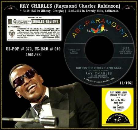 RAY CHARLES - HOT 100 VON 1962