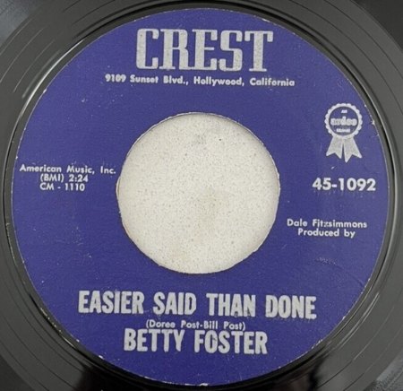 BETTY FOSTER