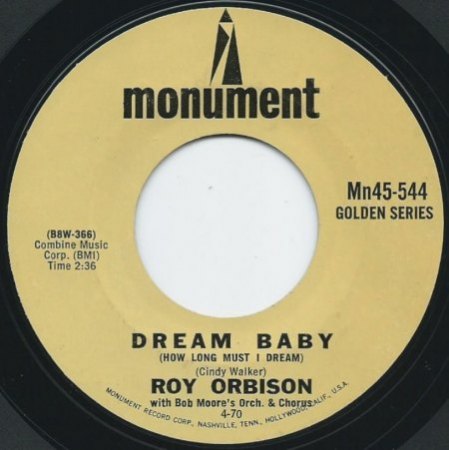 DREAM BABY - Roy Orbison - deutsch von Billy Mo