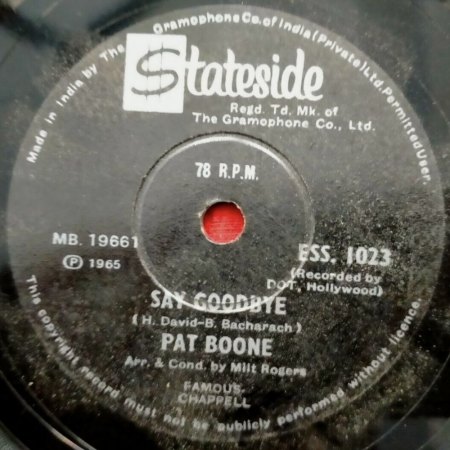 Pat Boone - auf 78 RPM