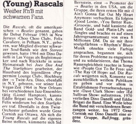 THE YOUNG RASCALS und dann THE RASCALS