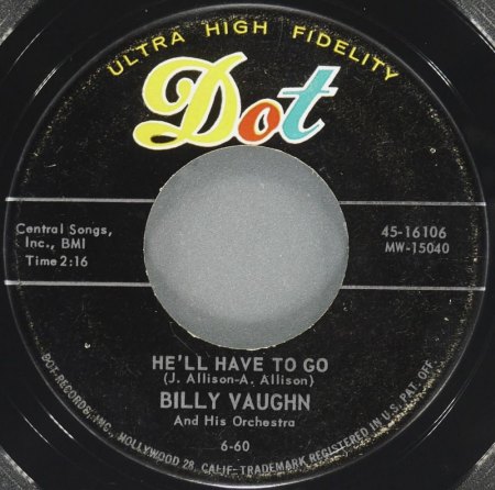 HE'LL HAVE TO GO - Jim Reeves