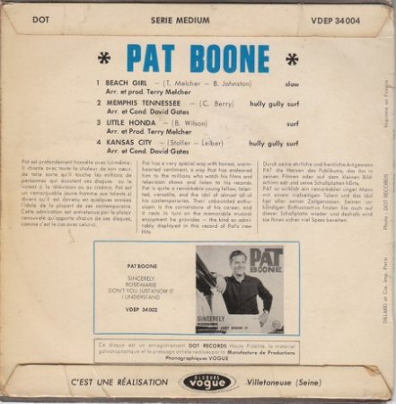 PAT BOONE - Little Honda