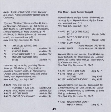 WYNONIE HARRIS - 78er, EP & LP