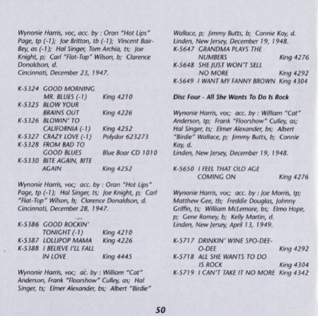 WYNONIE HARRIS - 78er, EP & LP