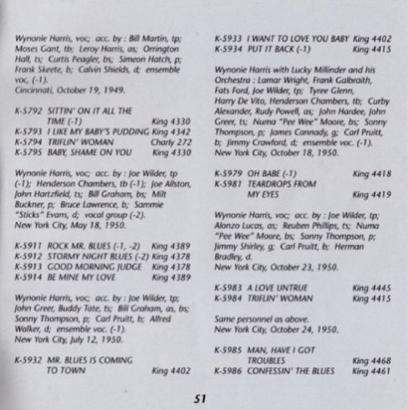 WYNONIE HARRIS - 78er, EP & LP