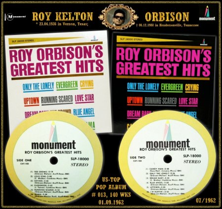 ROY ORBISON - LP AUF MONUMENT