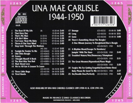 UNA MAE CARLISLE