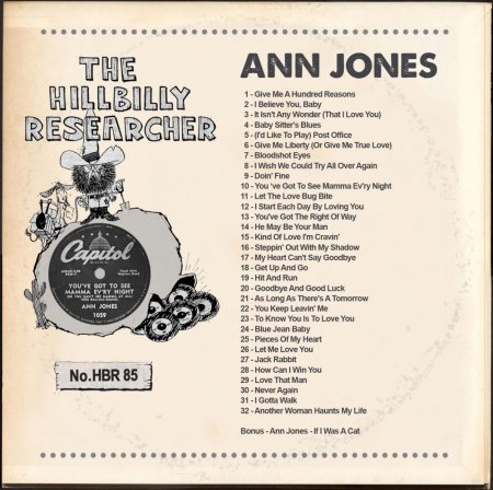 ANN JONES & her WESTERN SWEETHEARTS