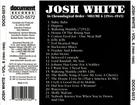 JOSH WHITE