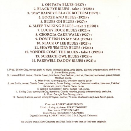 GERTRUDE 'MA' RAINEY