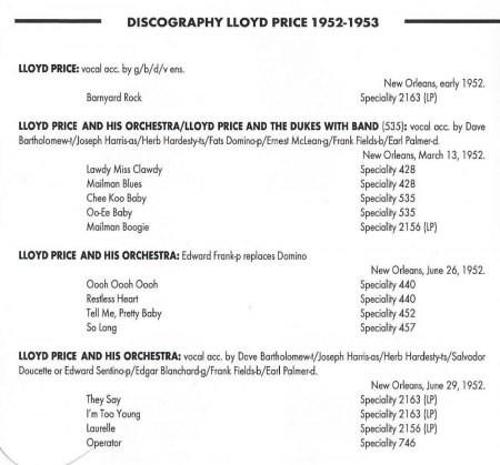 Lloyd Price - CD's