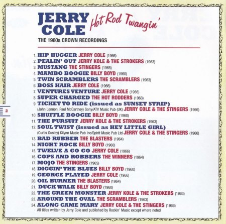 JERRY COLE der Gitarrist mit Pseudonymen