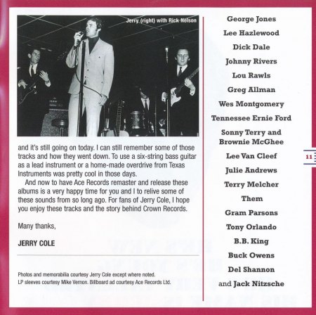 JERRY COLE der Gitarrist mit Pseudonymen