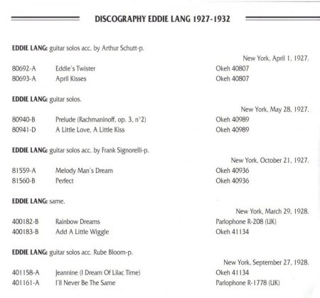 EDDIE LANG