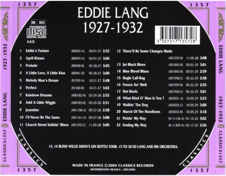 EDDIE LANG