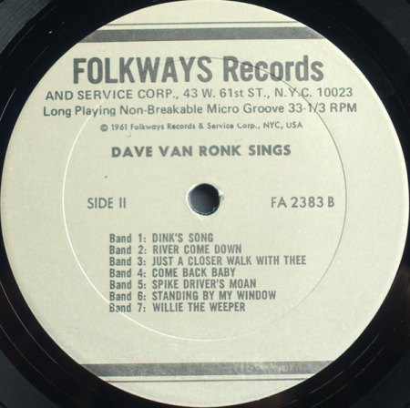 DAVE VAN RONK