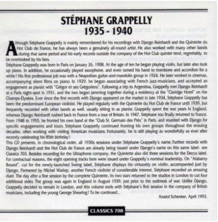 STÉPHANE GRAPPELLI (GRAPPELLY)