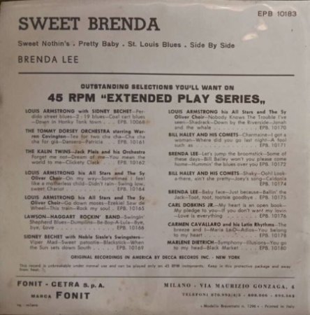 BRENDA LEE - italienische EPs
